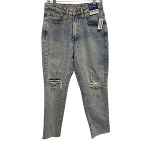 Old Navy Women’s Jeans Size 12 Curvy O.G. Straight Light Wash Grunge Streetwear